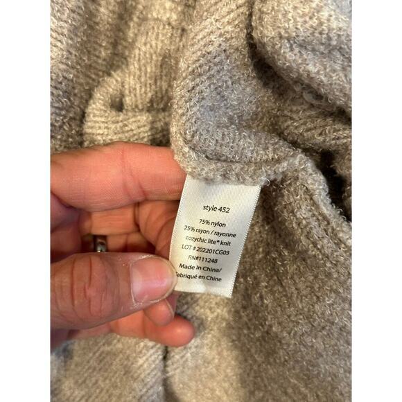 Barefoot Dreams Women's Gray CozyChic Lite Circle Cardigan Sweater Size Large - Picture 6 of 7